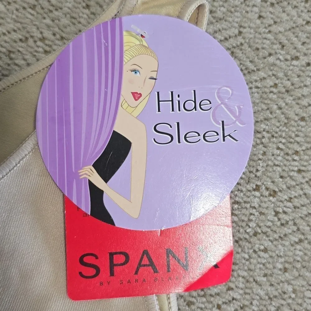 Spanx Hide And Sleek Tan Criss Cross Cami Shapewear - Size 2X